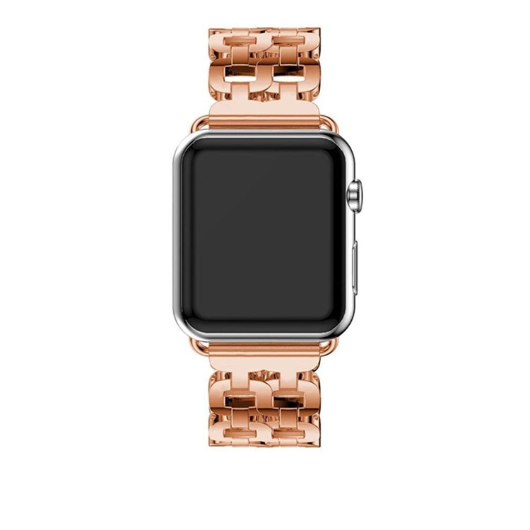 Stainless Steel 8 Shaped Watch Strap Band Replacement for Apple Watch Series 3 / 2 / 1 42mm - Rose Gold-4