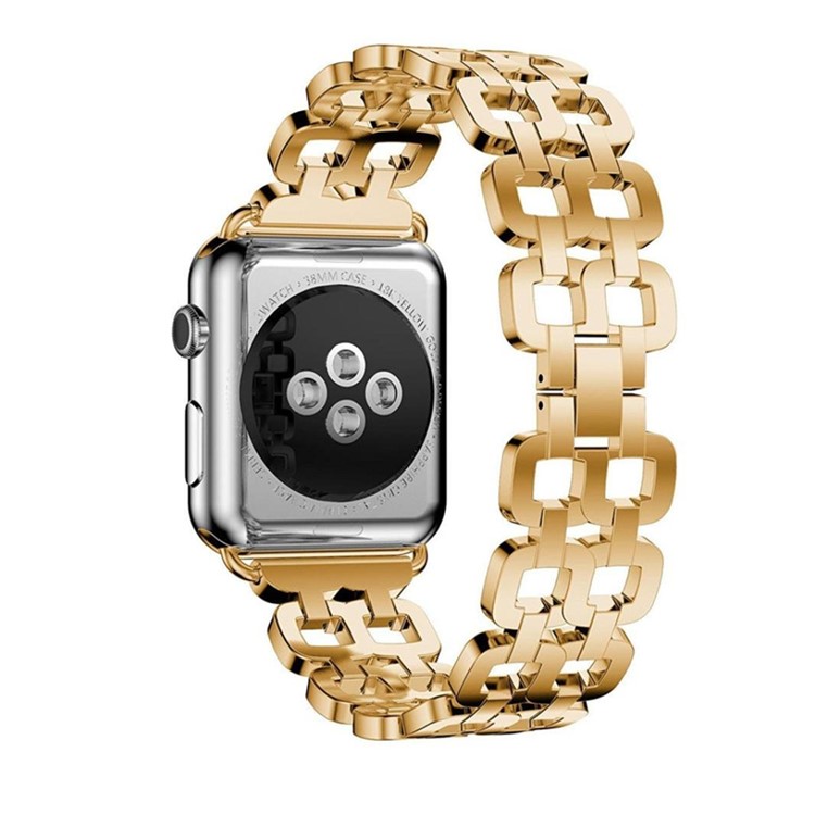Stainless Steel 8 Shaped Watch Strap Replace Part for Apple Watch Series 3 / 2 / 1 42mm - Gold-1