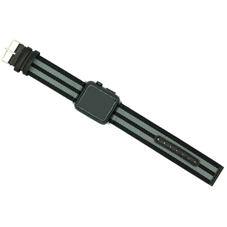 Correia De Relógio Da Recolocação Do Lazer Do Nylon + Leather Para A Série 3/2/1 42mm Do Relógio Da Maçã - Exército Verde-4