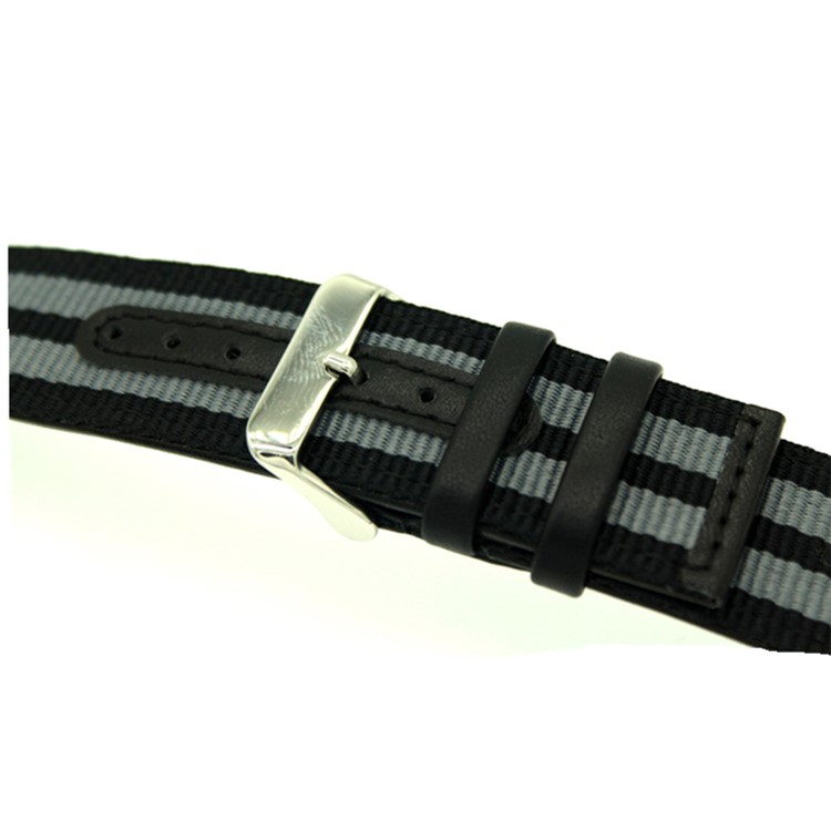 Correia De Relógio Da Recolocação Do Lazer Do Nylon + Leather Para A Série 3/2/1 42mm Do Relógio Da Maçã - Exército Verde-6