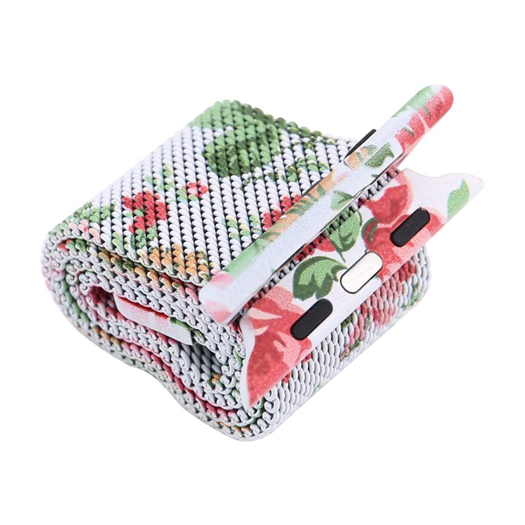 For Apple Watch Series 4 40mm/3/2/1 38mm Chic Pattern Printing Magnetic Milanese Wristwatch Strap - Rose Pattern-5