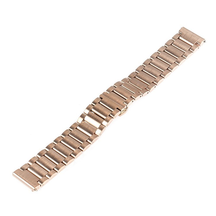 Luxury Three Beads Stainless Steel Watch Band with Butterfly Buckle for Huawei Watch 2 - Rose Gold-2