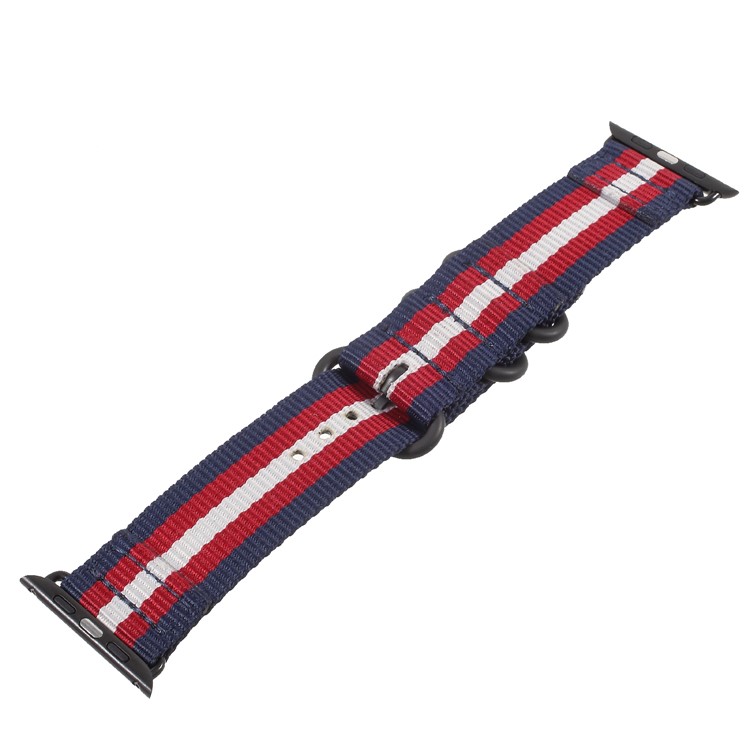 Buckle Closure Nylon Watch Strap Replacement for Apple Watch Series 4 40mm / Series 3 2 1 38mm - Multi-color-3