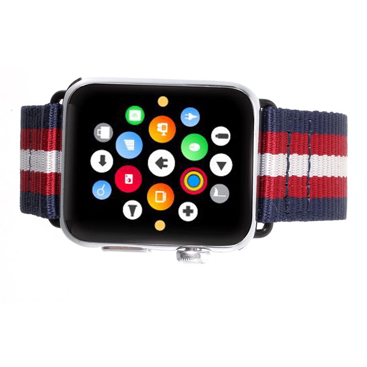 Buckle Closure Nylon Watch Strap Replacement for Apple Watch Series 4 40mm / Series 3 2 1 38mm - Multi-color-4