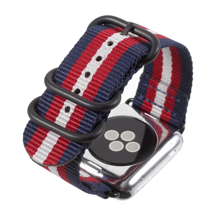 Buckle Closure Nylon Watch Strap Replacement for Apple Watch Series 4 40mm / Series 3 2 1 38mm - Multi-color-6