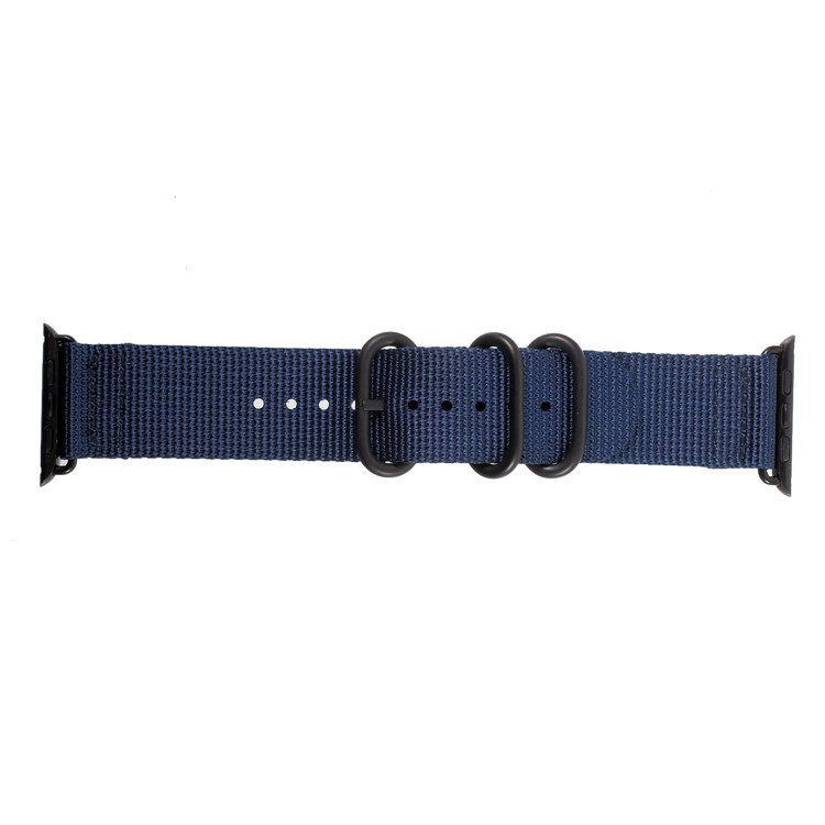 Buckle Closure Nylon Watch Bracelet Replacement for Apple Watch Series 3/2/1 38mm - Blue-2