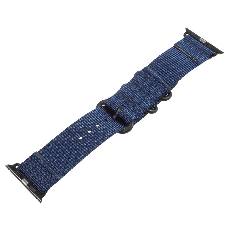 Buckle Closure Nylon Watch Bracelet Replacement for Apple Watch Series 3/2/1 38mm - Blue-3