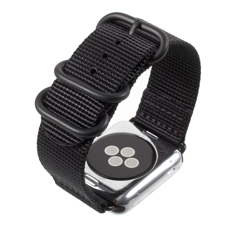Buckle Closure Nylon Watchband for Apple Watch Series 3/2/1 42mm - Black-11