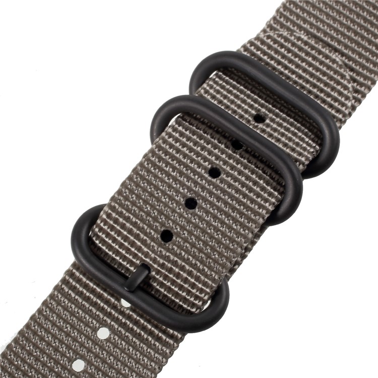 Buckle Closure Nylon Watch Strap Replacement for Apple Watch Series 5 4 44mm / Series 3 2 1 42mm - Grey-6