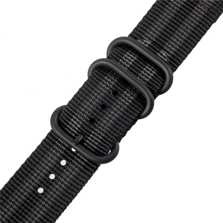Schnallenverschluss Nylon Uhr Armband Für Apple Watch Serie 3/2/1 42mm - Schwarz / Grau-7