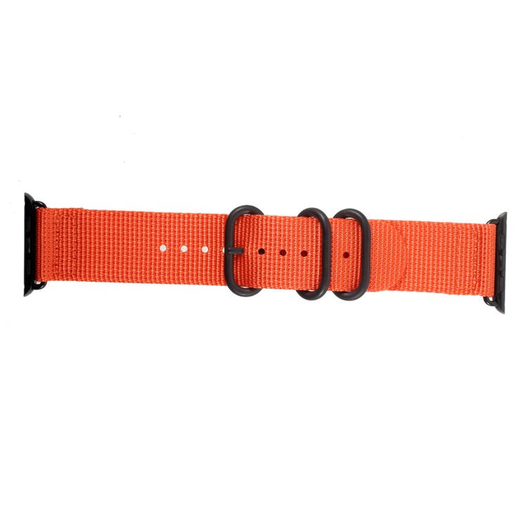 Buckle Closure Nylon Watch Bracelet for Apple Watch Series 5 4 44mm / Series 3 2 1 42mm - Orange-5