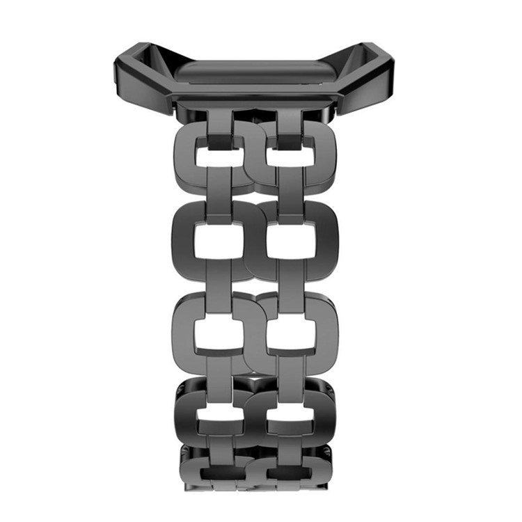 Stylish 8-Shape Stainless Steel Watch Band + Watch Frame for Fitbit Blaze - Black-3
