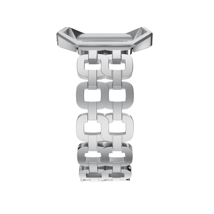 Stylish 8-Shape Stainless Steel Watch Strap + Watch Frame for Fitbit Blaze - Silver-3