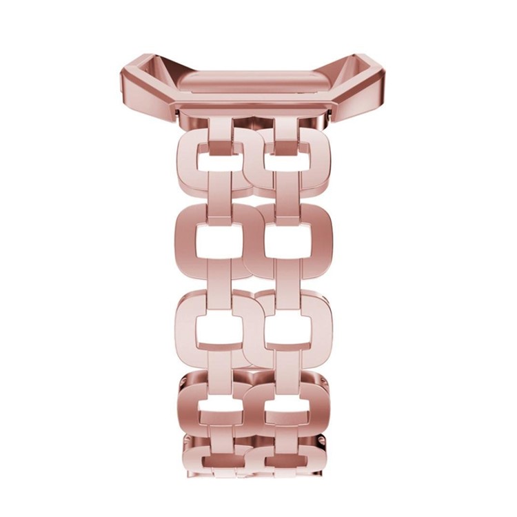 Stylish 8-Shape Stainless Steel Watch Bracelet + Watch Frame for Fitbit Blaze - Pink-4