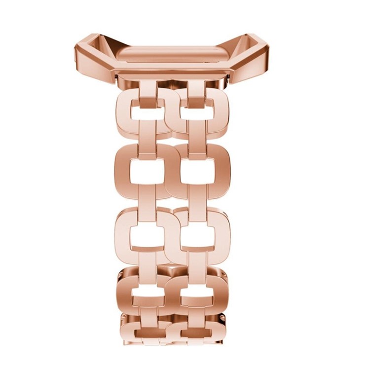Stylish 8-Shape Stainless Steel Watch Bracelet + Watch Frame for Fitbit Blaze - Rose Gold-4