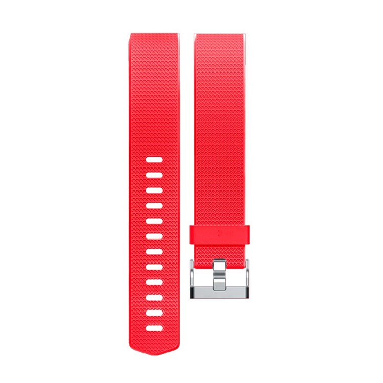 Textured Sports Silicone Watch Band Strap for Fitbit Charge 2 - Red-3