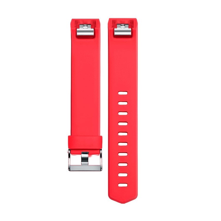 Textured Sports Silicone Watch Band Strap for Fitbit Charge 2 - Red-4