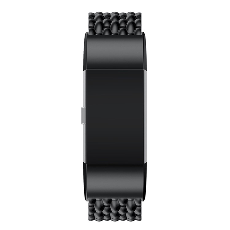Di Lusso In Acciaio Inox Drago Texture Band Cinturino Di Orologio Per Fitbit Charge 2 - Nero-4