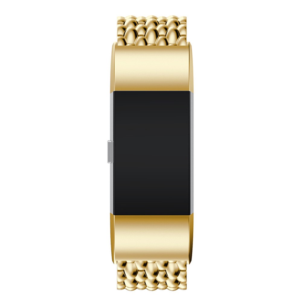 Luxus Edelstahl Drache Textur-band Uhrenarmband Armband Für Fitbit Charge 2 - Gold-3