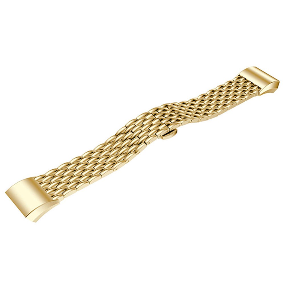 Luxus Edelstahl Drache Textur-band Uhrenarmband Armband Für Fitbit Charge 2 - Gold-4
