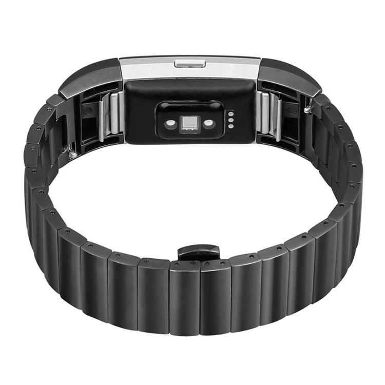 Classic Metal Watch Band with Butterfly Buckle for Fitbit Charge 2 - Black-5