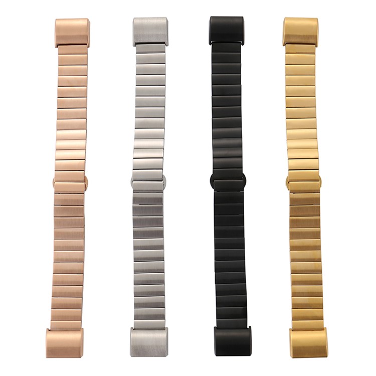 Classic Metal Watch Band with Butterfly Buckle for Fitbit Charge 2 - Black-11