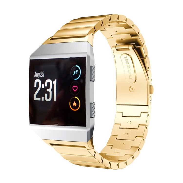 Stainless Steel Watchband Strap for Fitbit Ionic - Gold-3