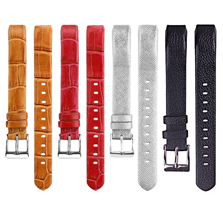Genuine Leather Watch Strap Replacement for Fitbit Alta - Brown-7