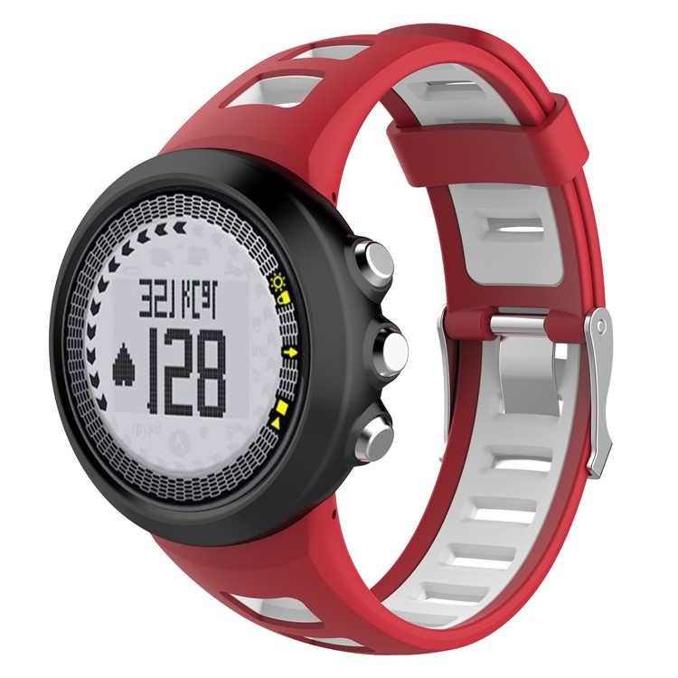 Two-color Soft Silicone Watch Strap for SUUNTO Quest M1 M2 M4 M5 SmartWatch - Red-4