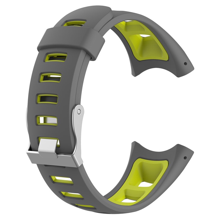 Two-color Soft Silicone Watch Band Strap for SUUNTO Quest M1 M2 M4 M5 SmartWatch - Grey-1