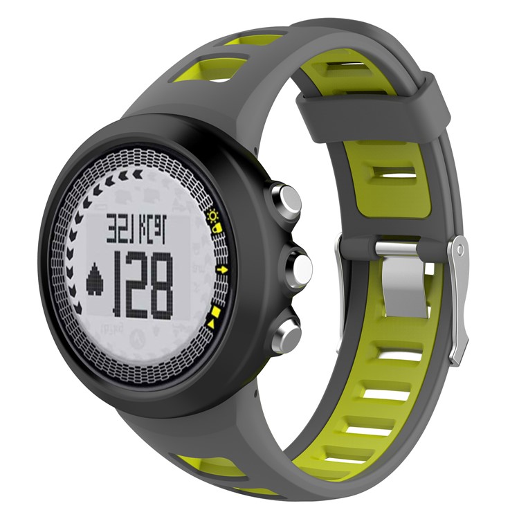 Two-color Soft Silicone Watch Band Strap for SUUNTO Quest M1 M2 M4 M5 SmartWatch - Grey-4