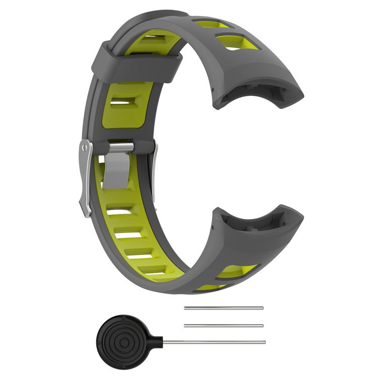 Two-color Soft Silicone Watch Band Strap for SUUNTO Quest M1 M2 M4 M5 SmartWatch - Grey-7
