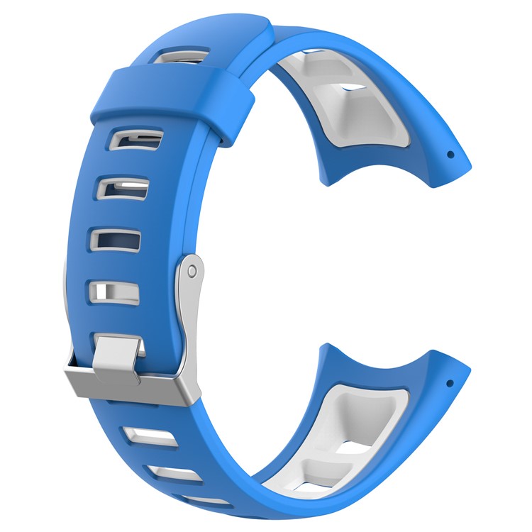 Two-color Soft Silicone WatchBand Strap for SUUNTO Quest M1 M2 M4 M5 SmartWatch - Blue-1