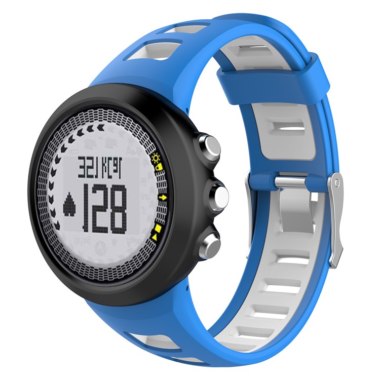 Two-color Soft Silicone WatchBand Strap for SUUNTO Quest M1 M2 M4 M5 SmartWatch - Blue-4