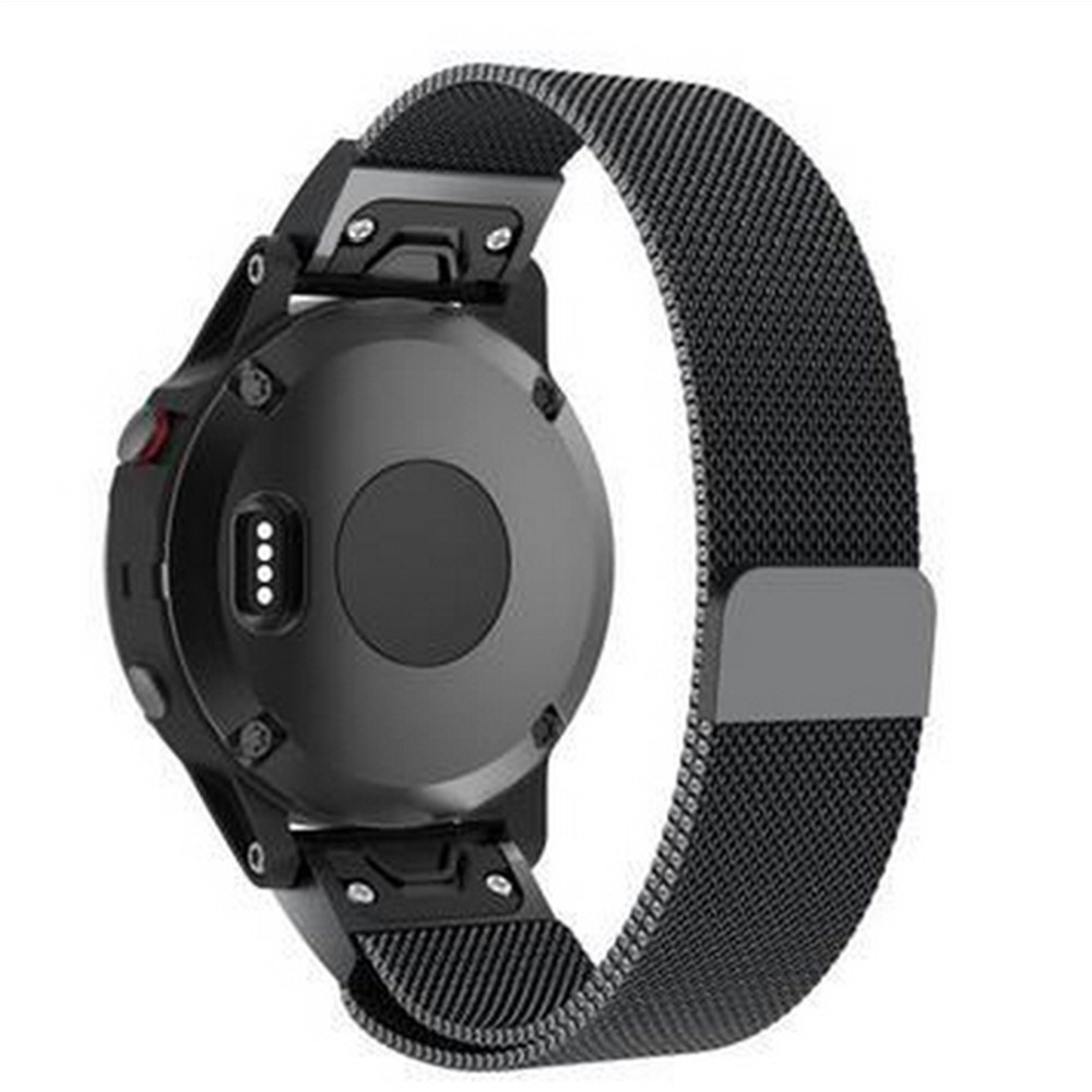 Milanese Metallarmbandarmband Für Garmin Fenix 5 - Schwarz-1