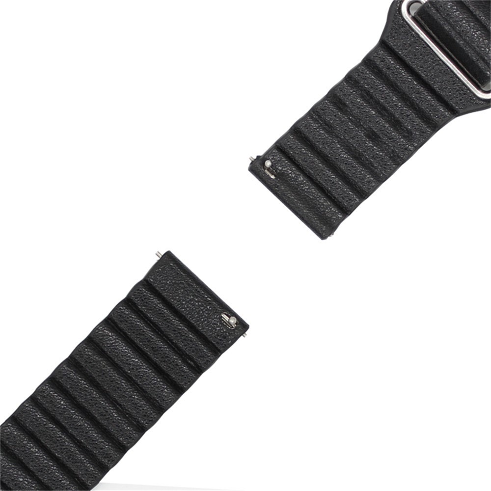 Magnetic Loop Genuine Leather Watch Strap for Samsung Gear Sport SM-600 - Black-3