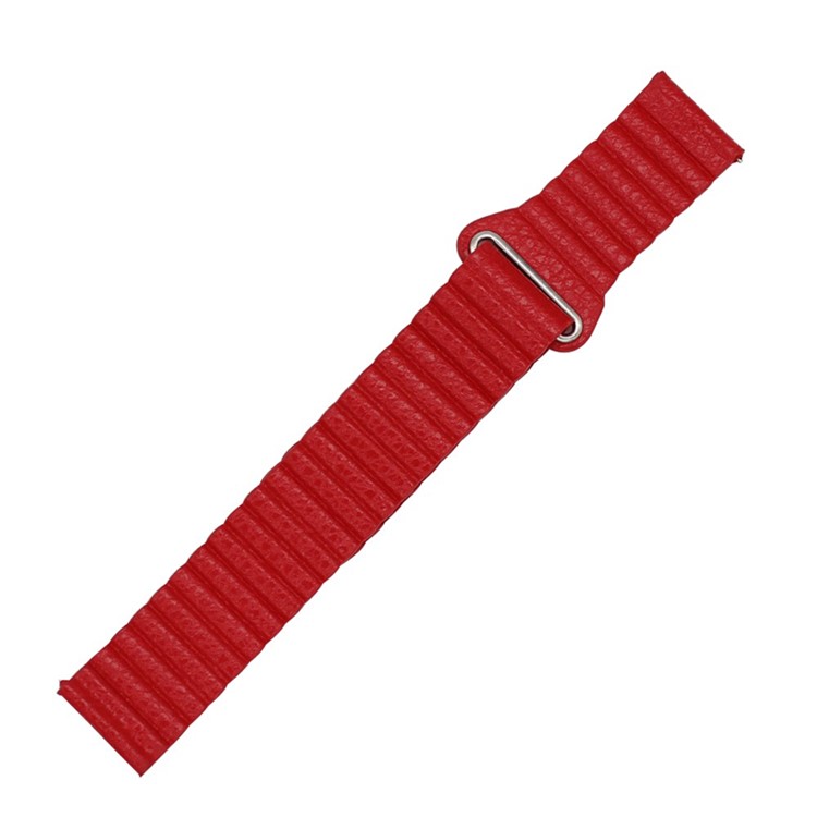 Magnetic Loop Genuine Leather Watch Band for Samsung Gear Sport SM-600 - Red-5