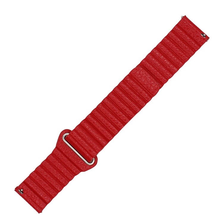 Magnetic Loop Genuine Leather Watch Band for Samsung Gear Sport SM-600 - Red-11
