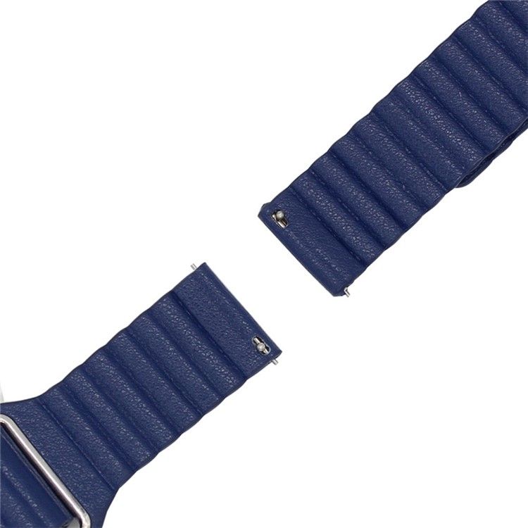 Magnetic Loop Genuine Leather Watchband Strap for Samsung Gear Sport SM-600 - Blue-3
