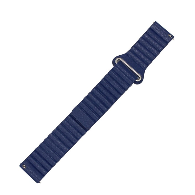 Magnetic Loop Genuine Leather Watchband Strap for Samsung Gear Sport SM-600 - Blue-5