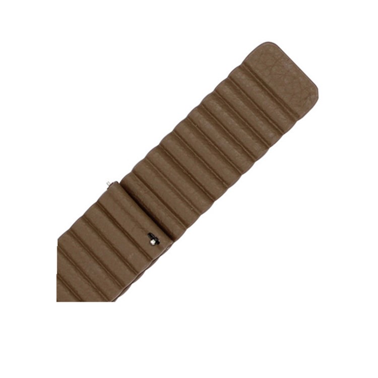 Magnetic Loop Genuine Leather Watch Strap Replacement for Samsung Gear Sport SM-600 - Brown-3
