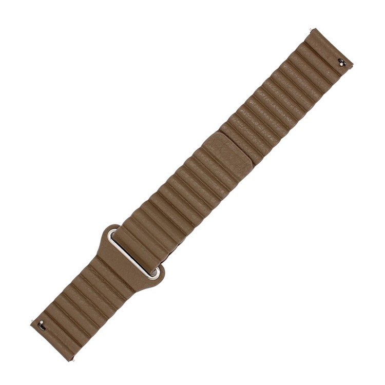 Magnetic Loop Genuine Leather Watch Strap Replacement for Samsung Gear Sport SM-600 - Brown-7