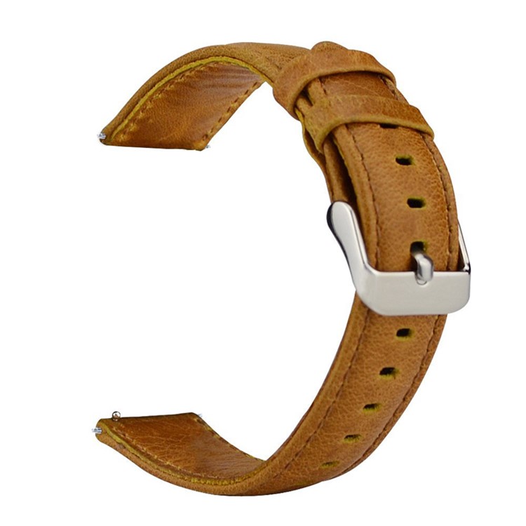 Crazy Horse Texture Genuine Leather Watch Band for Samsung Gear Sport SM-600 - Brown-1