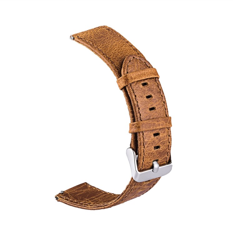 Crazy Horse Texture Genuine Leather Watch Band for Samsung Gear Sport SM-600 - Brown-5