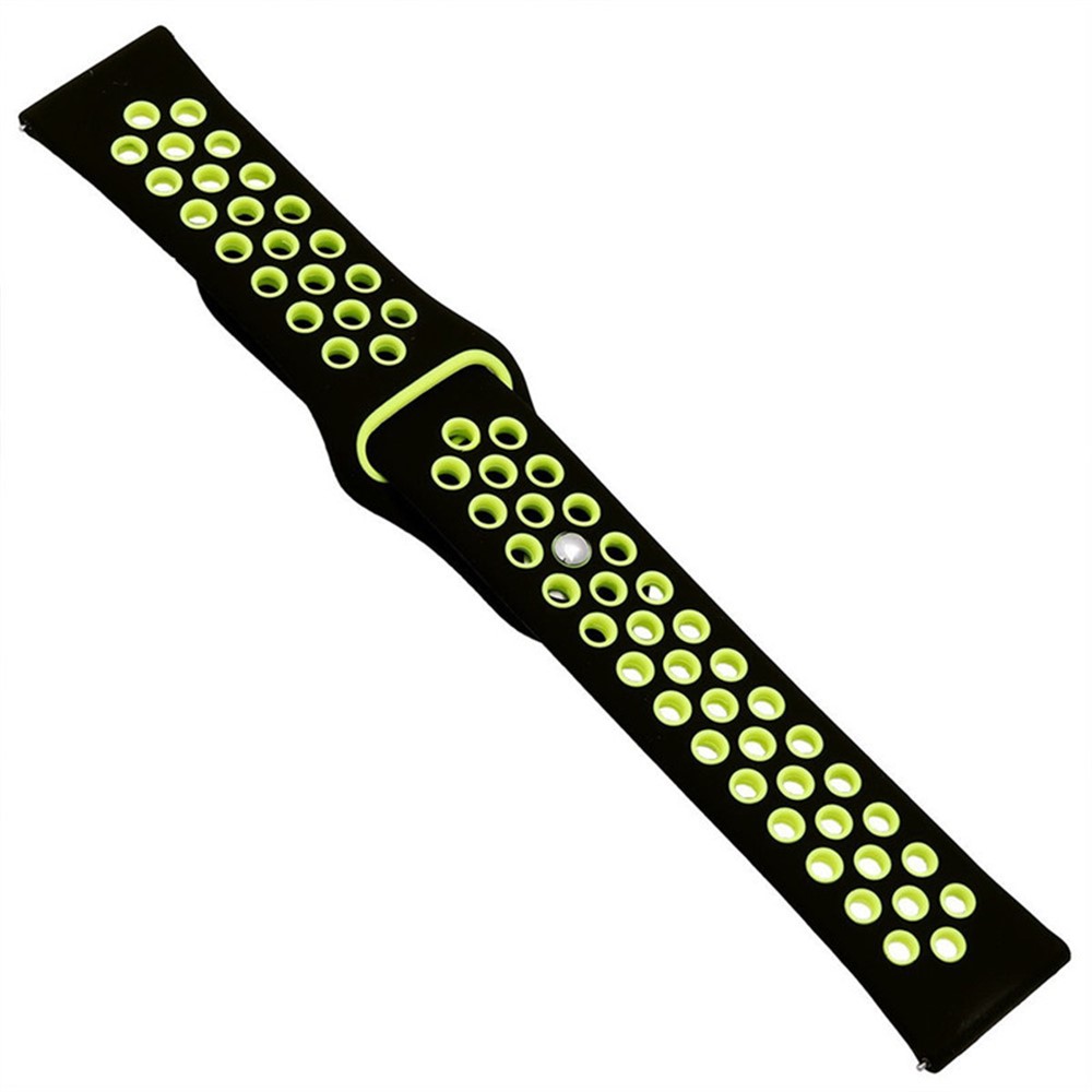 Hollow Two-tone Soft Silicone Watch Bracelet for Samsung Gear S3 Frontier / S3 Classic - Green / Black-7