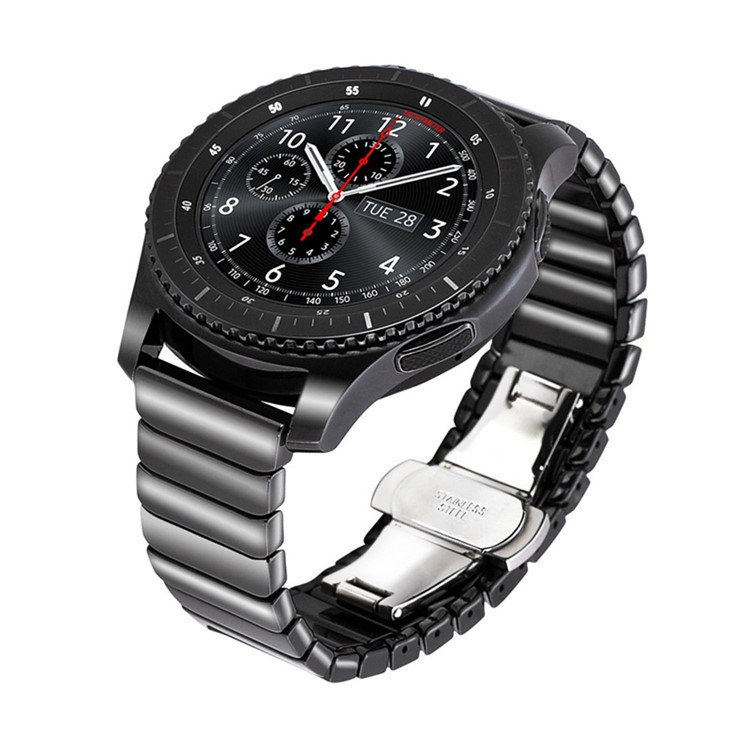 Pulseira De Cerâmica Faixa De Relógio Para Samsung Gear S3 Fronteira / Clássico S3 - Preto-2