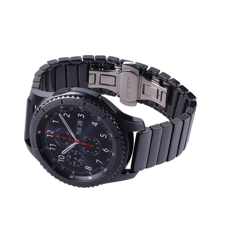 Pulseira De Cerâmica Faixa De Relógio Para Samsung Gear S3 Fronteira / Clássico S3 - Preto-4