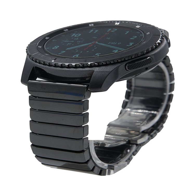 Pulseira De Cerâmica Faixa De Relógio Para Samsung Gear S3 Fronteira / Clássico S3 - Preto-5