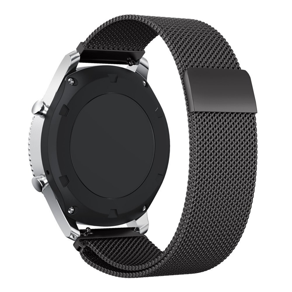 Milanese Metal Wristband Watch Band for Samsung Gear S3 Frontier / S3 Classic - Black-1