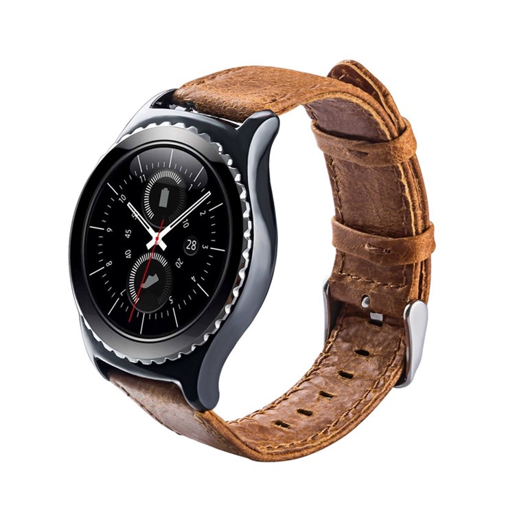 Crazy Horse Genuine Leather Watch Band for Samsung Gear S2 Classic (SM-R732) - Brown-5